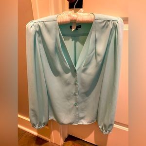 Express aquamarine dress shirt XS
